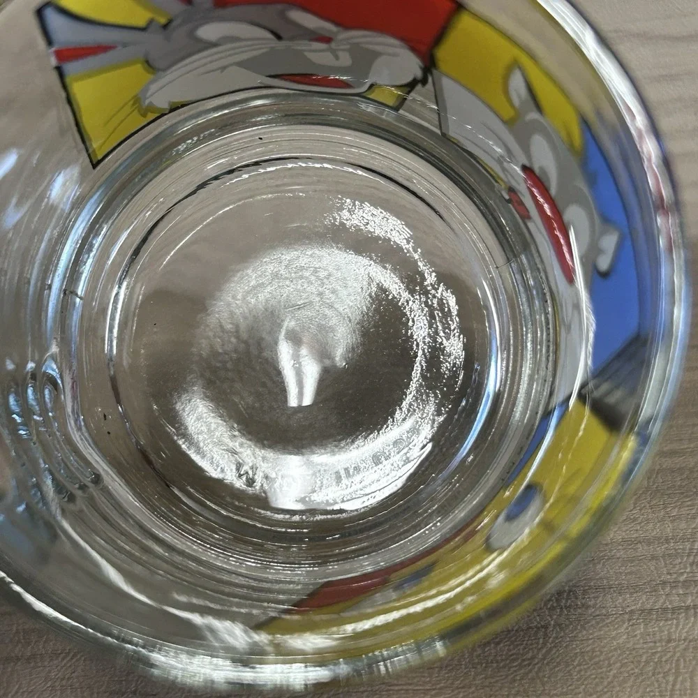 Vintage WB Bugs Bunny, Tweety, and Sylvester 1994 Looney Tunes Glass Coffee Mug
